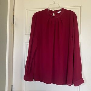 Chic Burgundy Women's Blouse